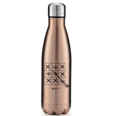Fish Tick Tack Toe Stainless Steel Water Bottle